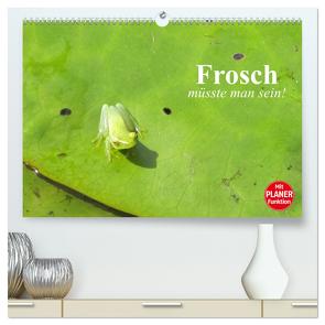 Frosch müsste man sein! (hochwertiger Premium Wandkalender 2024 DIN A2 quer), Kunstdruck in Hochglanz von Stanzer,  Elisabeth