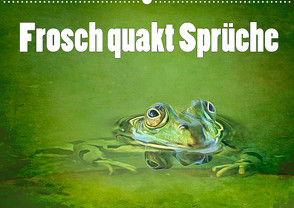 Frosch quakt Sprüche (Wandkalender 2024 DIN A2 quer), CALVENDO Monatskalender von Brunner-Klaus,  Liselotte