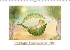Froschiger Kinderkalender 2019 (Wandkalender 2019 DIN A3 quer) von Langowski,  Stephanie