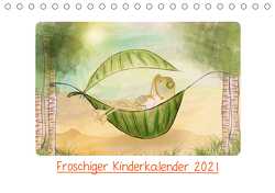 Froschiger Kinderkalender 2021 (Tischkalender 2021 DIN A5 quer) von Langowski,  Stephanie