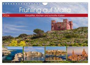 Frühling auf Malta – Kreuzritter, Kirchen und schroffe Küsten (Wandkalender 2024 DIN A4 quer), CALVENDO Monatskalender von Caccia,  Enrico