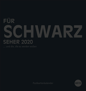 Für Schwarzseher Postkartenkalender Kalender 2020 von Heye