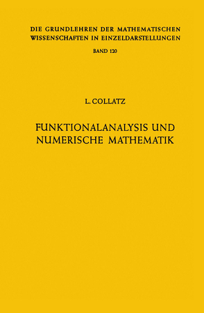 Funktionalanalysis und Numerische Mathematik von Collatz,  Lothar