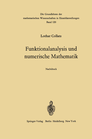 Funktionalanalysis und numerische Mathematik von Collatz,  Lothar