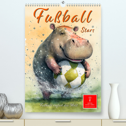 Fußball Stars – Fußball regiert die Welt (hochwertiger Premium Wandkalender 2024 DIN A2 hoch), Kunstdruck in Hochglanz von Roder,  Peter