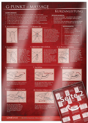 G-Punkt Massage Kurzanleitung (2023) – 23 Massage-Techniken für mehr Genuss beim Sex – Praktische Schnellübersicht und Spickzettel – von Cremer,  Yella