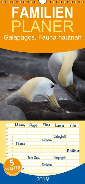 Galapagos. Fauna hautnah – Familienplaner hoch (Wandkalender 2019 , 21 cm x 45 cm, hoch) von Krause,  Johanna