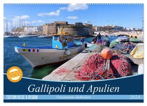 Gallipoli und Apulien – Faszination Süditalien (Wandkalender 2024 DIN A2 quer), CALVENDO Monatskalender von Schikore,  Martina