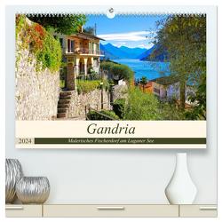Gandria – Malerisches Fischerdorf am Luganer See (hochwertiger Premium Wandkalender 2024 DIN A2 quer), Kunstdruck in Hochglanz von LianeM,  LianeM