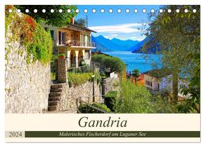 Gandria – Malerisches Fischerdorf am Luganer See (Tischkalender 2024 DIN A5 quer), CALVENDO Monatskalender von LianeM,  LianeM
