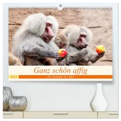 Ganz schön affig – Der Kalender der Affen (hochwertiger Premium Wandkalender 2024 DIN A2 quer), Kunstdruck in Hochglanz von Klatt,  Arno