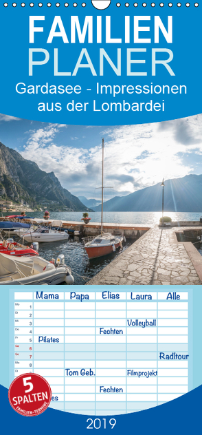 Gardasee – Impressionen aus der Lombardei – Familienplaner hoch (Wandkalender 2019 , 21 cm x 45 cm, hoch) von Mosert,  Stefan