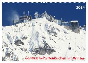 Garmisch-Partenkirchen im Winter (Wandkalender 2024 DIN A2 quer), CALVENDO Monatskalender von Layer,  Arno