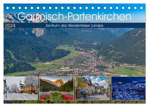 Garmisch-Partenkirchen – Zentrum des Werdenfelser Landes (Tischkalender 2024 DIN A5 quer), CALVENDO Monatskalender von Wilczek,  Dieter-M.