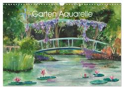 Garten Aquarelle (Wandkalender 2024 DIN A3 quer), CALVENDO Monatskalender von Krause,  Jitka