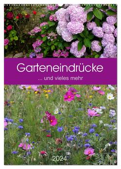 Garteneindrücke (Wandkalender 2024 DIN A2 hoch), CALVENDO Monatskalender von Falke,  Manuela