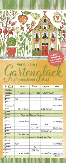 Gartenglück 2022 von Hess,  Kerstin, Korsch Verlag