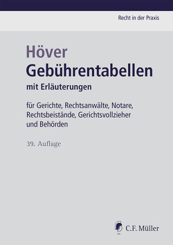 Gebührentabellen von Höver,  Albert, Oberlack,  Henning