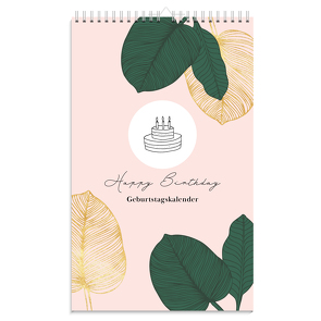 Geburtstagskalender immerwährend | Jahresunabhängiger Kalender für Geburtstage in rosa | Geburtstagsübersicht zum Aufhängen mit Spiralbindung für die Familie und fürs Büro von Wirth,  Lisa