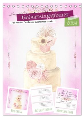 Geburtstagsplaner Boho Rosa – Für Termine, Geschenke, Eventdetails & mehr (Tischkalender 2024 DIN A5 hoch), CALVENDO Monatskalender von MD-Publishing,  MD-Publishing