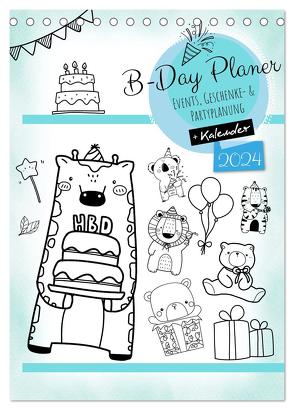 Geburtstagsplaner Doodle Tiere – Für Termine, Geschenke, Eventdetails & mehr (Tischkalender 2024 DIN A5 hoch), CALVENDO Monatskalender von MD-Publishing,  MD-Publishing