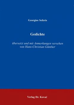 Gedichte von Günther,  Hans Ch, Seferis,  Georgios