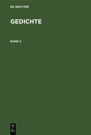 Friedrich Haug: Gedichte / Friedrich Haug: Gedichte. Band 2 von Haug,  Friedrich