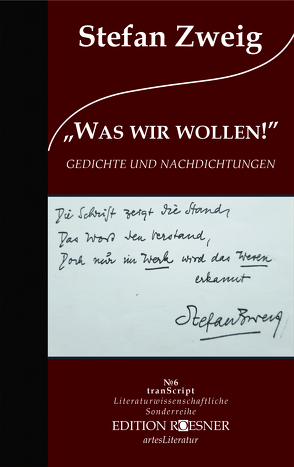„WAS WIR WOLLEN“ von Gräbner,  Klaus, Zweig,  Stefan