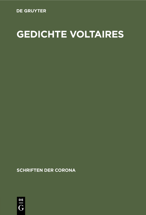 Gedichte Voltaires von Burte,  Hermann