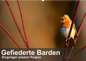 Gefiederte Barden – Singvögel unserer Region (Wandkalender 2022 DIN A2 quer) von Krebs,  Alexander