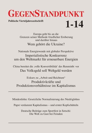 GegenStandpunkt 1-14 von GegenStandpunkt Verlag München