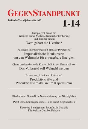 GegenStandpunkt 1-14 von GegenStandpunkt Verlag München