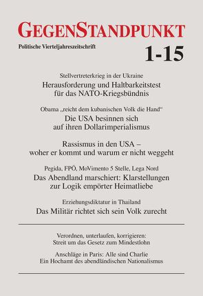 GegenStandpunkt 1-15 von GegenStandpunkt Verlag München