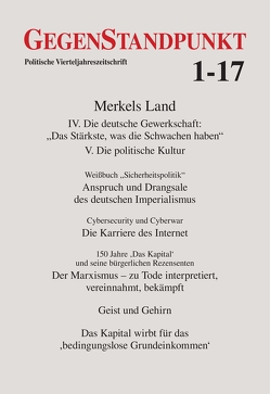 GegenStandpunkt 1-17 von GegenStandpunkt Verlag München