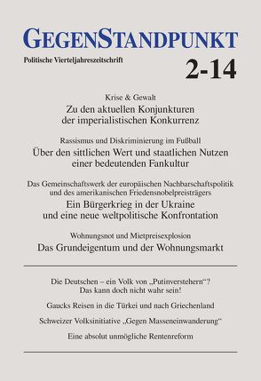 GegenStandpunkt 2-14 von GegenStandpunkt Verlag München