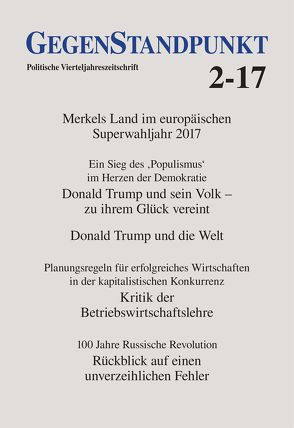 GegenStandpunkt 2-17 von GegenStandpunkt Verlag München