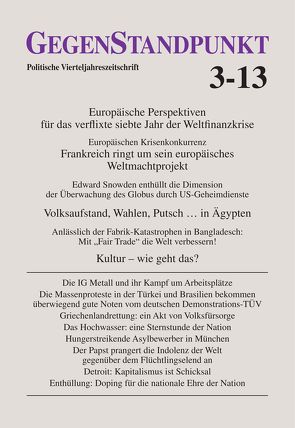 GegenStandpunkt 3-13 von GegenStandpunkt Verlag München