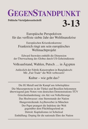 GegenStandpunkt 3-13 von GegenStandpunkt Verlag München