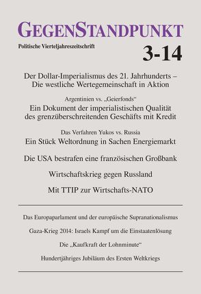 GegenStandpunkt 3-14 von GegenStandpunkt Verlag München