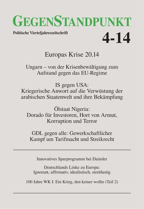 GegenStandpunkt 4-14 von GegenStandpunkt Verlag München