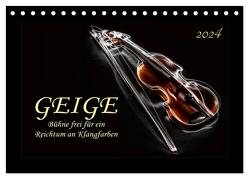 Geige – Bühne frei für ein Reichtum an Klangfarben (Tischkalender 2024 DIN A5 quer), CALVENDO Monatskalender von Roder,  Peter