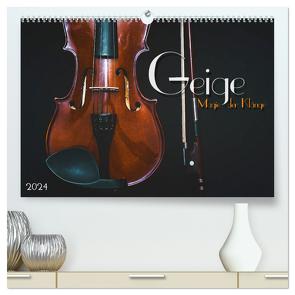 Geige – Magie der Klänge (hochwertiger Premium Wandkalender 2024 DIN A2 quer), Kunstdruck in Hochglanz von Bleicher,  Renate