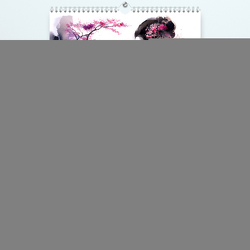 Geisha Aquarelle – Japanische Kulturdamen, Landschaft und Sakura (hochwertiger Premium Wandkalender 2024 DIN A2 hoch), Kunstdruck in Hochglanz von Frost,  Anja