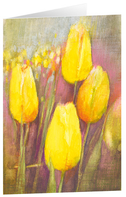 Gelbe Tulpen – Kunst-Faltkarten ohne Text (6 Stück) von Bahlinger,  Stefanie