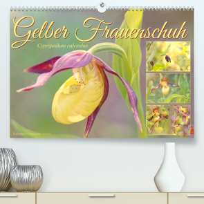 Gelber Frauenschuh (Premium, hochwertiger DIN A2 Wandkalender 2023, Kunstdruck in Hochglanz) von Löwer,  Sabine