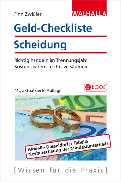 Geld-Checkliste Scheidung von Zwißler,  Finn