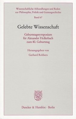 Gelebte Wissenschaft. von Robbers,  Gerhard