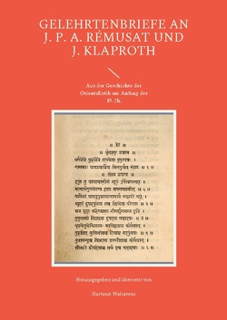 Gelehrtenbriefe an J. P. A. Rémusat und J. Klaproth von Walravens,  Hartmut