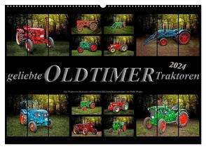 Geliebte Oldtimer Traktoren (Wandkalender 2024 DIN A2 quer), CALVENDO Monatskalender von Roder,  Peter