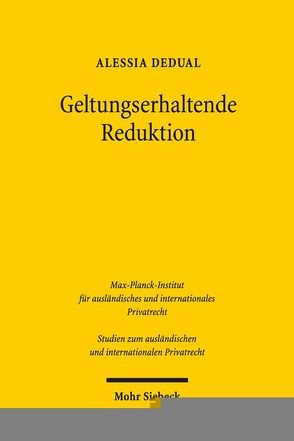 Geltungserhaltende Reduktion von Dedual,  Alessia